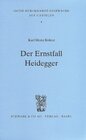 Buchcover Der Ernstfall Heidegger