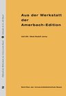 Buchcover Aus der Werkstatt der Amerbach-Edition