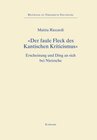 Buchcover «Der faule Fleck des Kantischen Kriticismus»
