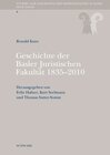 Buchcover Geschichte der Basler Juristischen Fakultät 1835-2010