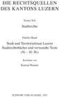 Buchcover Die Rechtsquellen des Kanton Luzern. Stadtrechte