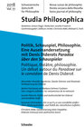 Buchcover Politik, Schauspiel, Philosophie / Politique, théâtre, philosophie