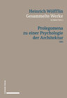 Buchcover Prolegomena zu einer Psychologie der Architektur (1886)