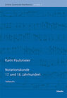 Buchcover Notationskunde 17. und 18. Jahrhundert