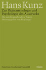 Buchcover Zur Phänomenologie und Psychologie des Ausdrucks