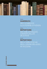 Buchcover Handbuch der Schweizer Klosterbibliotheken – Répertoire des bibliothèques conventuelles de Suisse – Repertorio delle bib