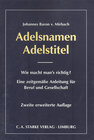 Buchcover Adelsnamen Adelstitel