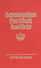 Buchcover Genealogisches Handbuch des Adels