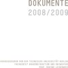 Buchcover Dokumente 2008/2009