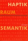 Buchcover Haptik Raum Semantik