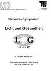 Buchcover Siebentes Syposium. Licht und Gesundheit. 15. und 16. März 2012
