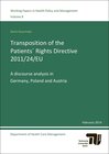 Buchcover Transposition of the Patients' Rights Directive 2011/24/EU
