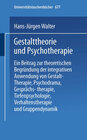 Buchcover Gestalttheorie und Psychotherapie