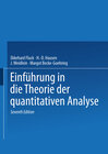 Einführung in die Theorie der quantitativen Analyse width=