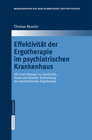 Buchcover Effektivität der Ergotherapie im psychiatrischen Krankenhaus