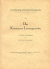 Buchcover Das Konstanzer Leinengewerbe