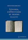 Buchcover Livrets, collections et textes