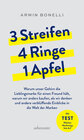 Buchcover 3 Streifen, 4 Ringe, 1 Apfel