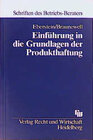 Buchcover Einführung in die Grundlagen der Produkthaftung