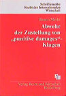 Buchcover Abwehr der Zustellung von "punitive damages"-Klagen