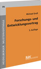 Buchcover Forschungs- und Entwicklungsvertrag