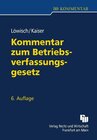 Buchcover Kommentar zum BetriebsverfassungsgeSetz