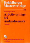 Buchcover Arbeitsverträge bei Auslandseinsatz