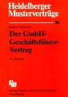 Buchcover Der GmbH-Geschäftsführer-Vertrag