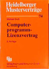 Buchcover Computerprogramm-Lizenzvertrag