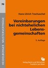 Buchcover Vereinbarungen bei nichtehelichen Lebensgemeinschaften