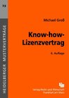 Buchcover Know-how-Lizenzvertrag
