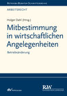 Buchcover Mitbestimmung in wirtschaftlichen Angelegenheiten