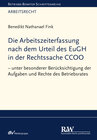 Buchcover Die Arbeitszeiterfassung nach dem Urteil des EuGH in der Rechtssache CCOO