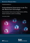 Buchcover Automatisierte Governance in der Ära der Blockchain-Technologie