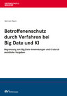 Buchcover Betroffenenschutz durch Verfahren bei Big Data und KI
