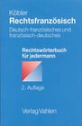 Buchcover Rechtsfranzösisch