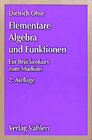 Buchcover Elementare Algebra und Funktionen