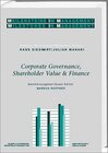 Buchcover Meilensteine im Management / Corporate Governance, Shareholder Value and Finance