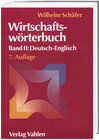 Buchcover Wirtschaftswörterbuch Bd. II: Deutsch-Englisch