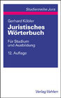 Buchcover Juristisches Wörterbuch