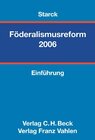 Buchcover Föderalismusreform