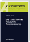Buchcover Die Staatsanwaltsklausur im Assessorexamen