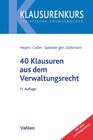 Buchcover 40 Klausuren aus dem Verwaltungsrecht
