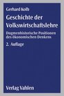 Buchcover Geschichte der Volkswirtschaftslehre