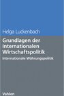 Buchcover Grundlagen der internationalen Wirtschaftspolitik