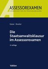 Buchcover Die Staatsanwaltsklausur im Assessorexamen