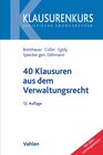 Buchcover 40 Klausuren aus dem Verwaltungsrecht