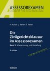 Buchcover Die Zivilgerichtsklausur im Assessorexamen