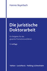 Buchcover Die juristische Doktorarbeit