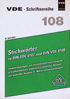 Buchcover Stichwörter zu DIN VDE0107 und 0108